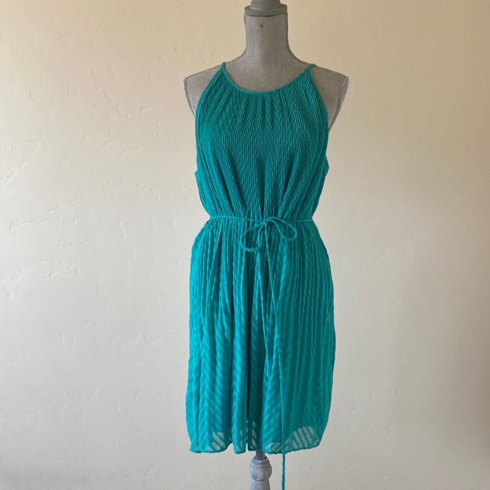 Elle MIDI/Maxi sleeveless dress. A sea foam like blue and green